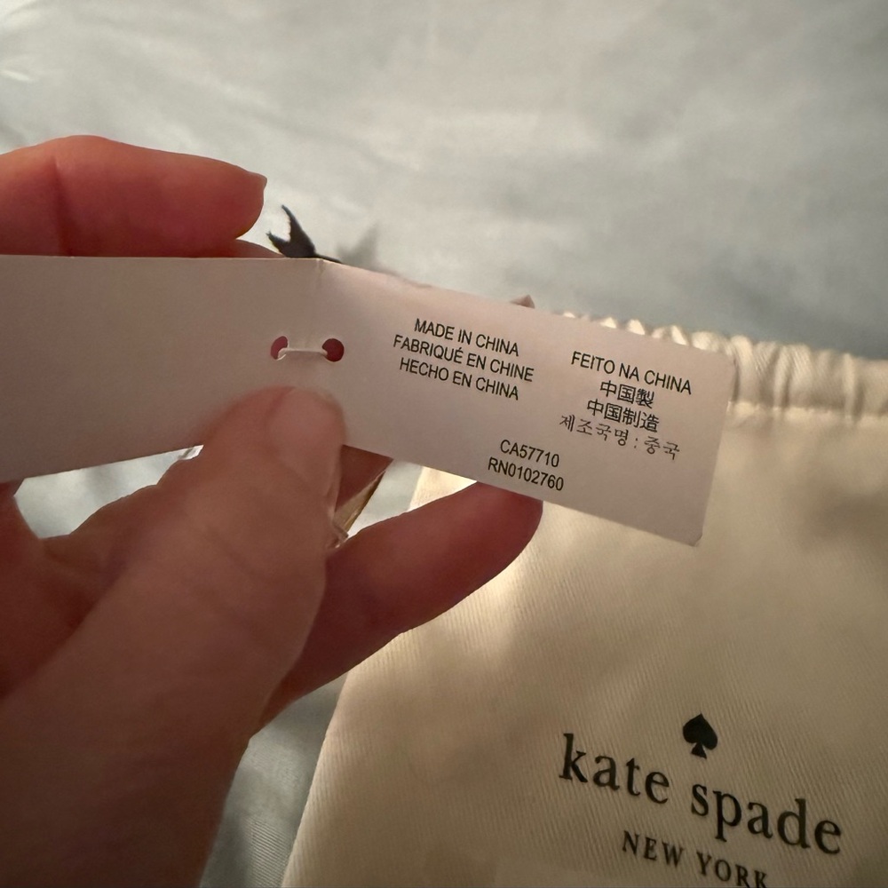 Kate Spade Gold and Cream Keyhole Geometric Bangle - Picture 6 of 6